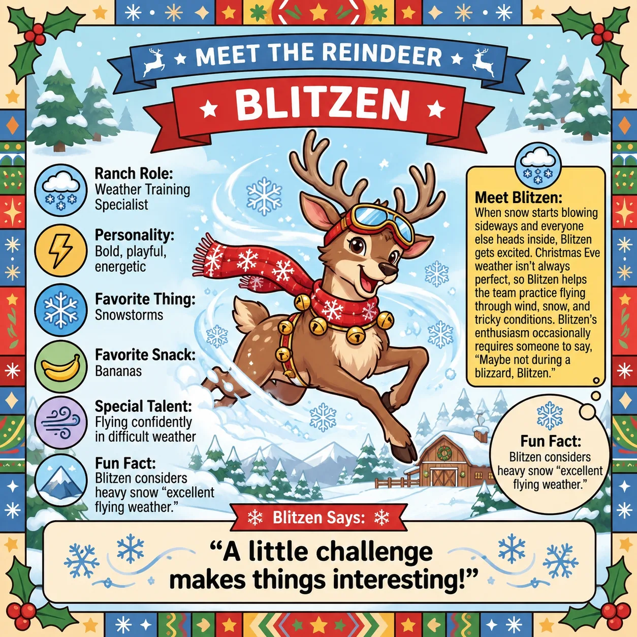Blitzen the reindeer