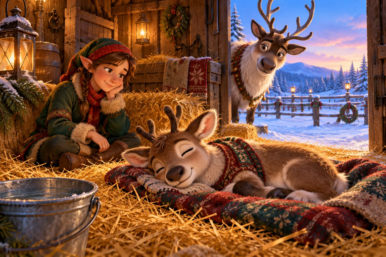 Illustration for The Little Reindeer Who Needed a Break